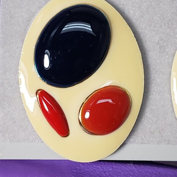 Elegant Oval Teardrop Earrings | Colorful 0.9-Inch | Women’s Fashion Jewelry - Picture 5 of 8